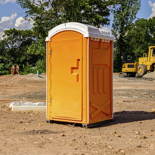 how often are the porta potties cleaned and serviced during a rental period in Graham